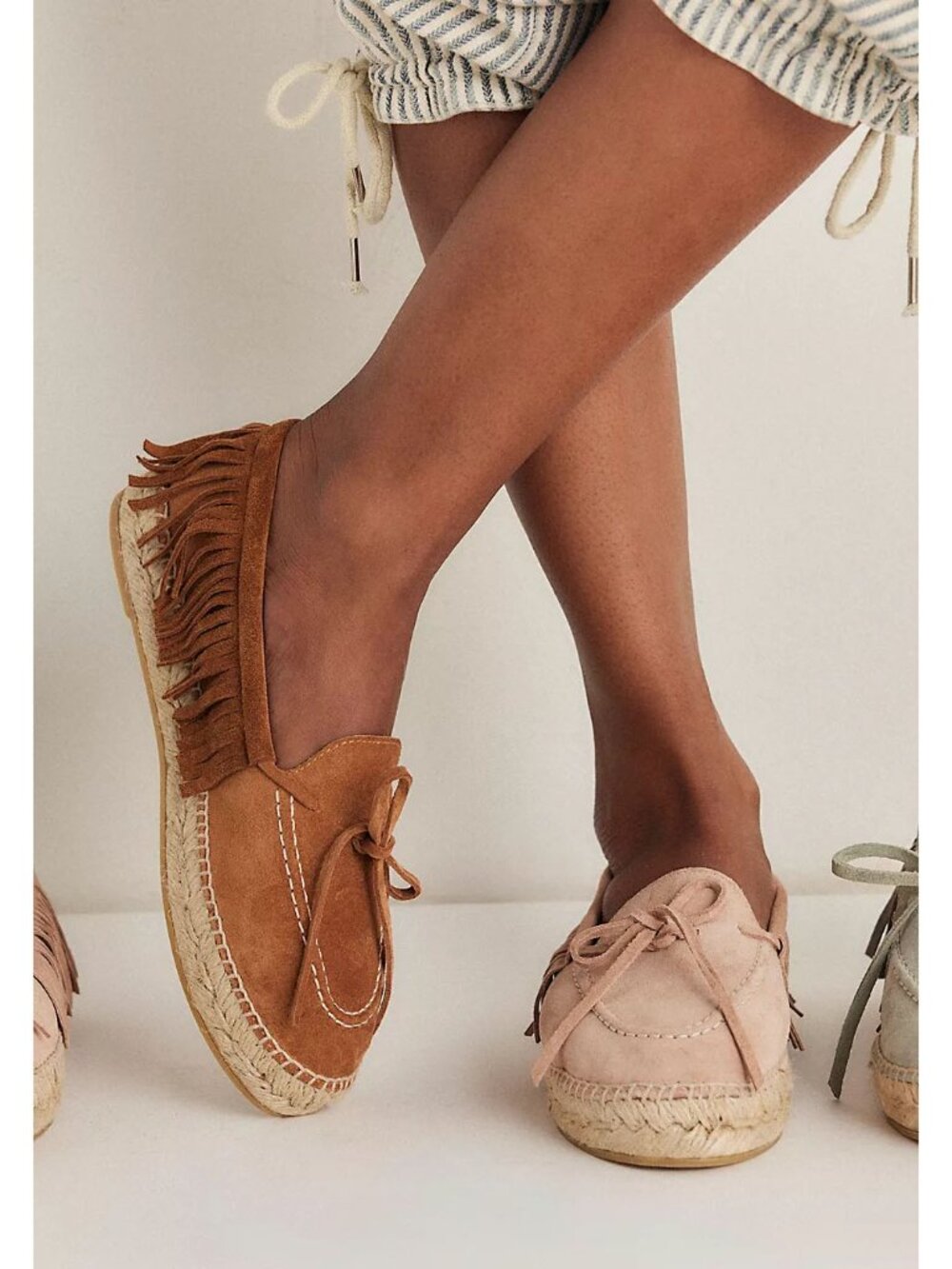 FREE PEOPLE Faraway Fringe Espadrilles / Dusty Rose - Picture 7 of 14